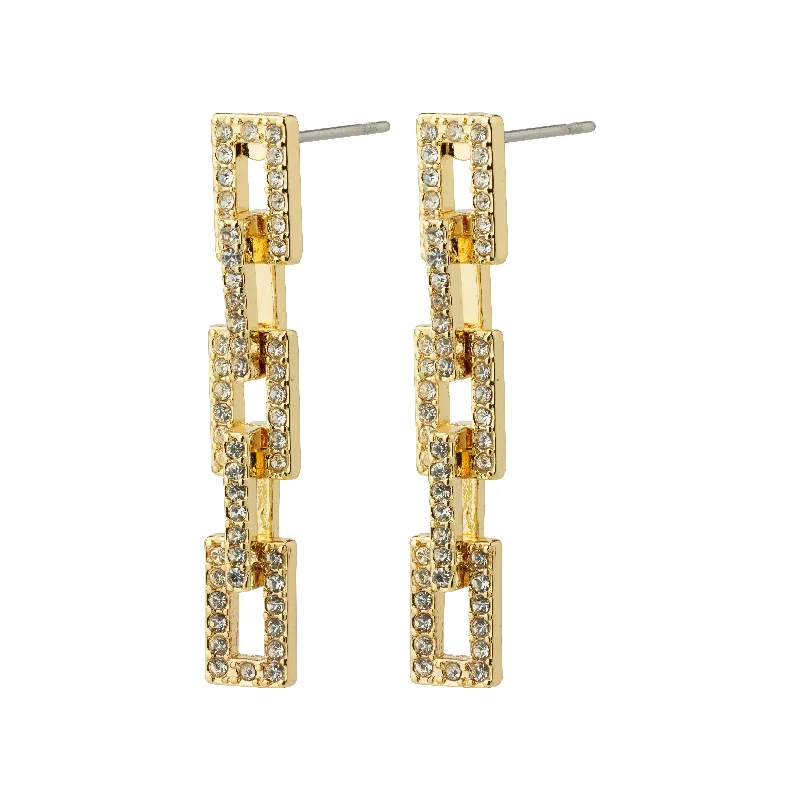 flower-shaped earrings for women -COBY crystal earrings gold-plated