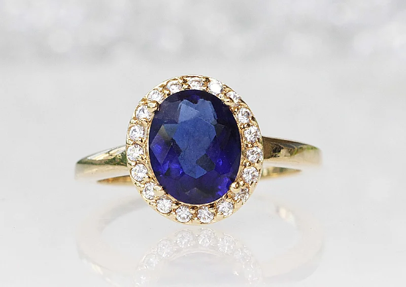 custom diamond rings for women -SAPPHIRE RING