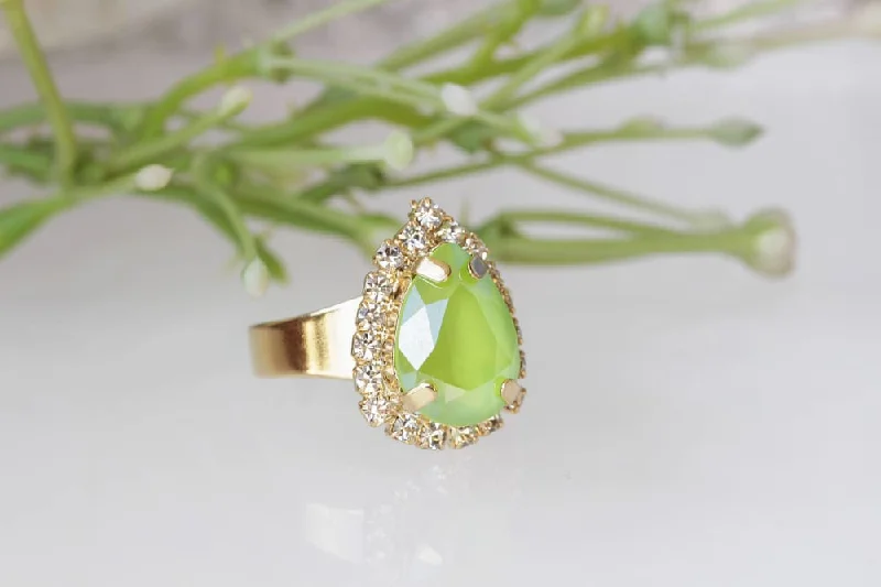 engagement rings for women -LIME FRENCH RING