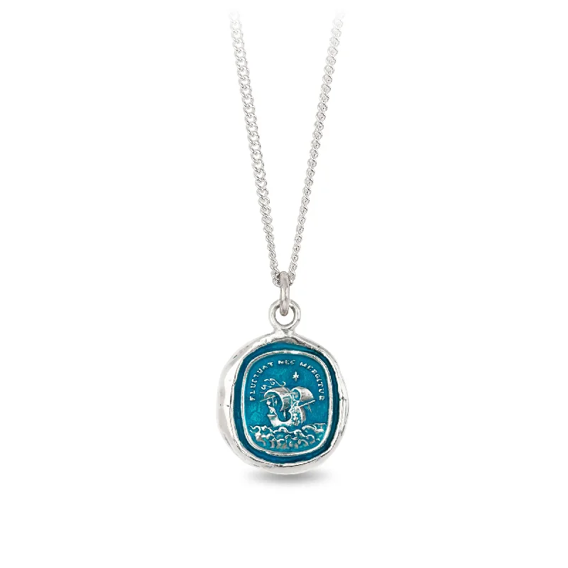 artistic necklaces for women -Strength & Resilience Talisman - Capri Blue