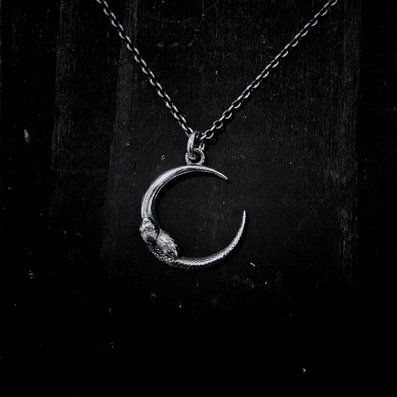 unique necklaces for women -Serpent Moon Necklace - Small