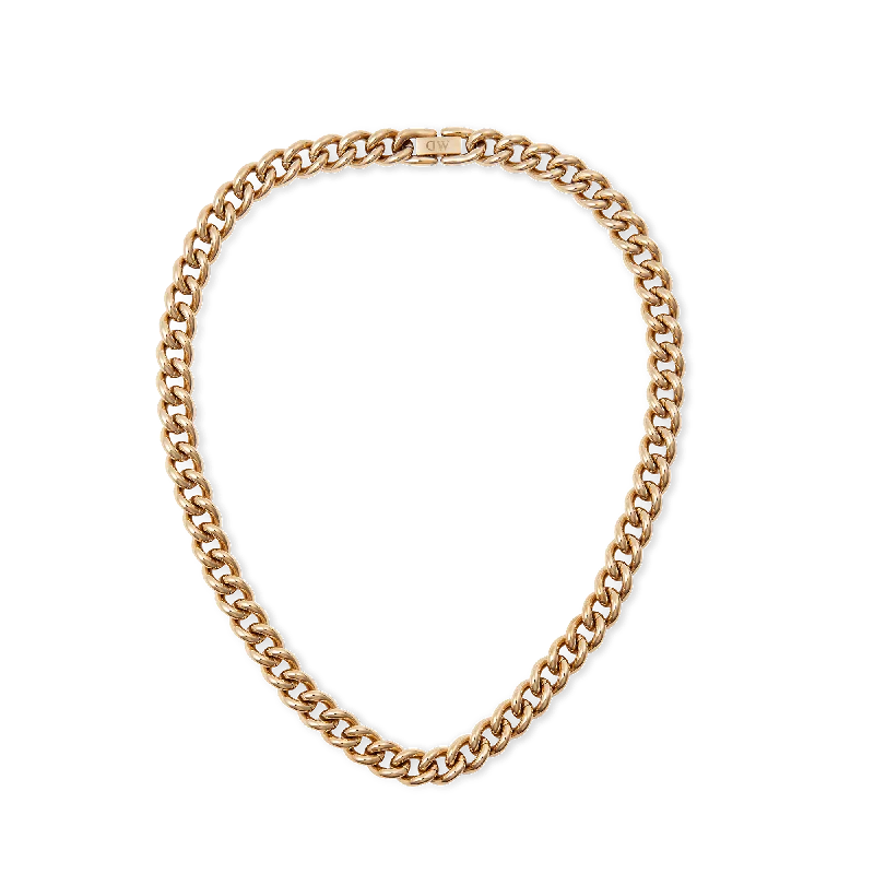 fashion necklaces for women -Chunky Chain Necklace Rose Gold