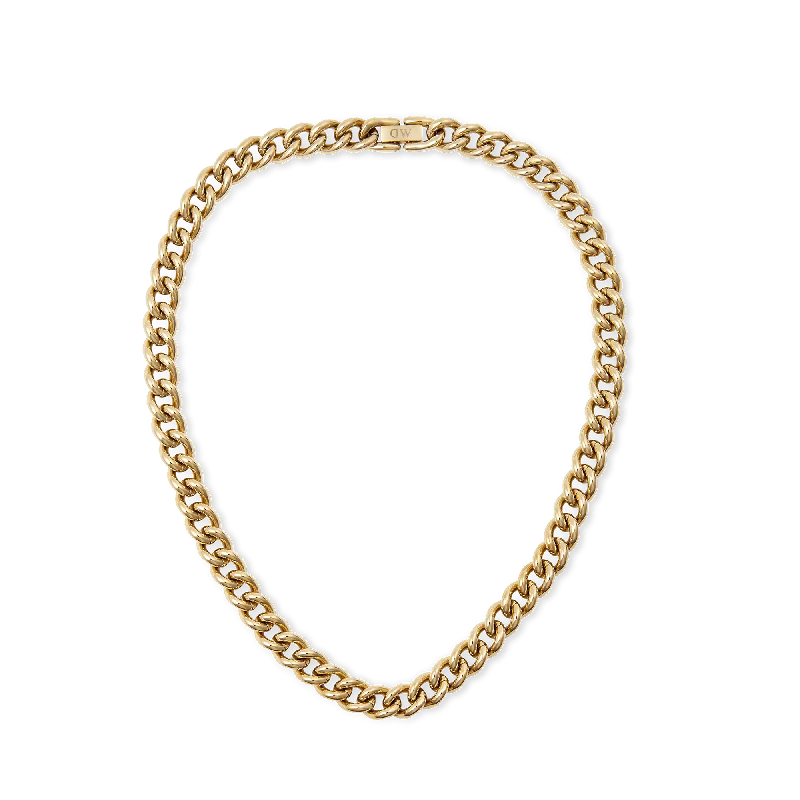 simple gold necklaces for women -Chunky Chain Necklace Gold