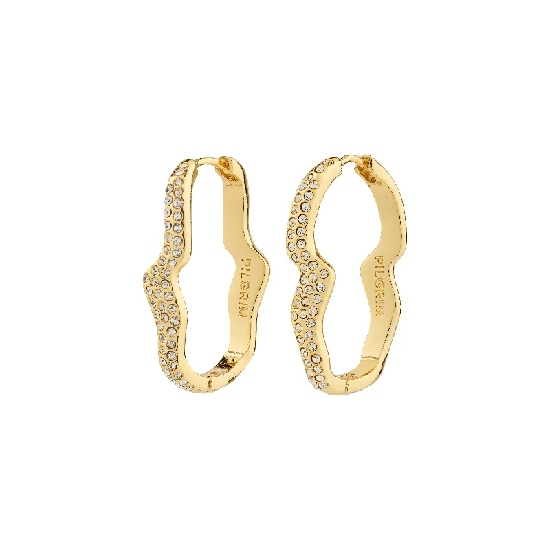 colorful earrings for women -CONNECT crystal earrings gold-plated