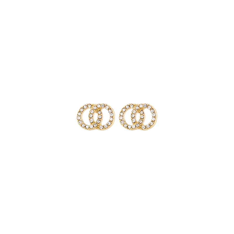 classic hoop earrings for women -JOLINA recycled earrings gold-plated