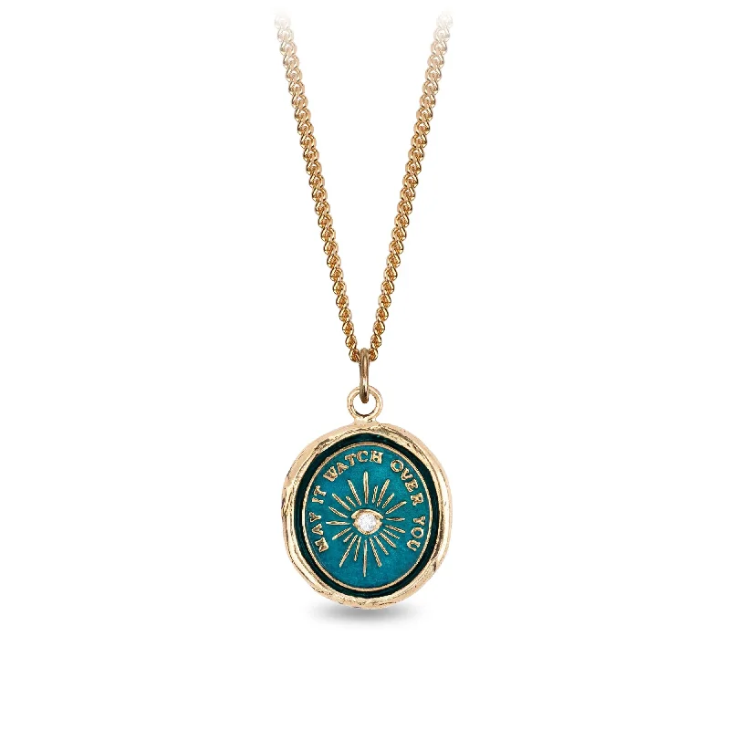 unique necklaces for women -Higher Power 14K Gold Diamond Set Signature Talisman - True Colors