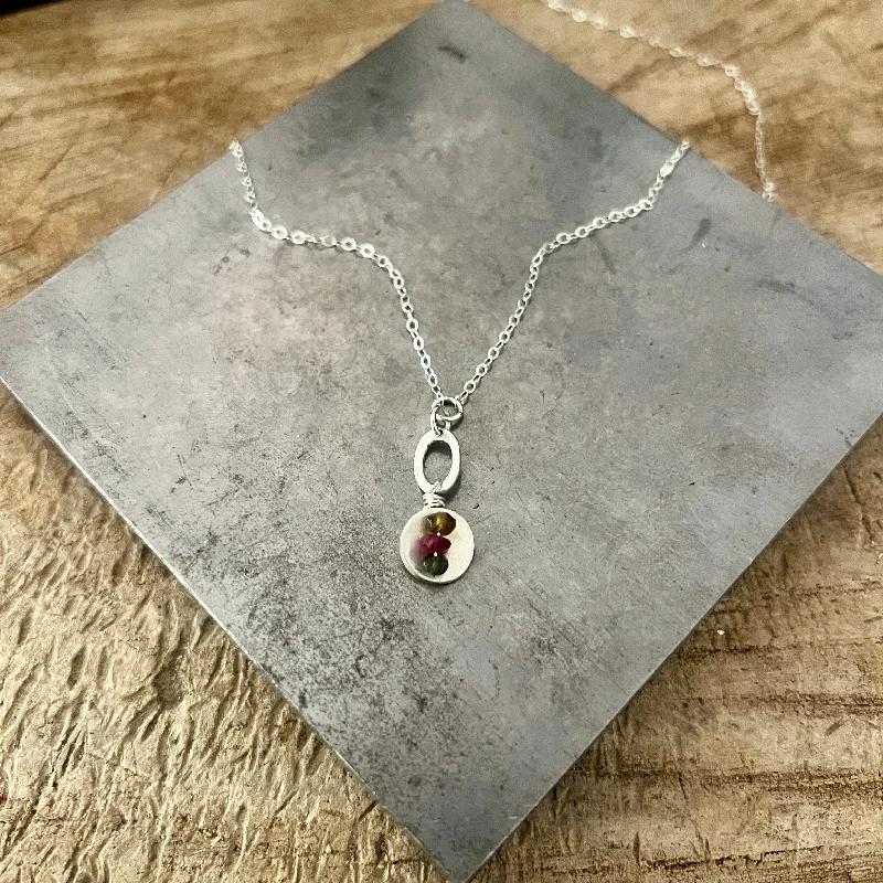 custom necklaces for women -Tourmaline Time necklace