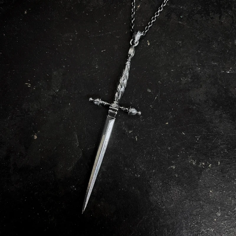 birthstone necklaces for gifts -Nyx Dagger Pendant