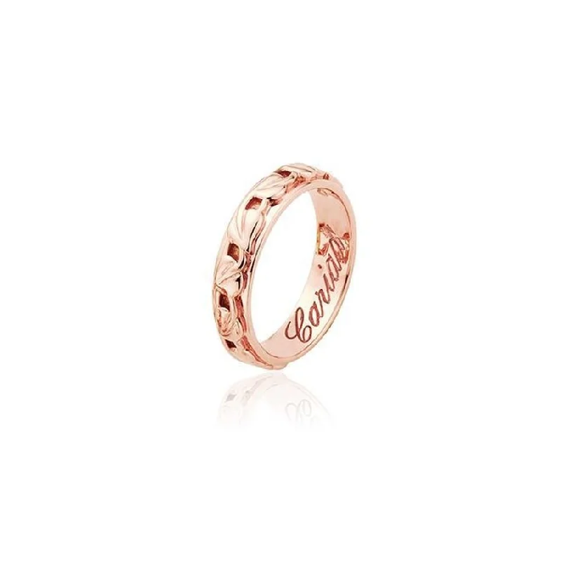 platinum rings for women -9ct Rose Gold 5mm Tree of Life Cariad Wedding Ring