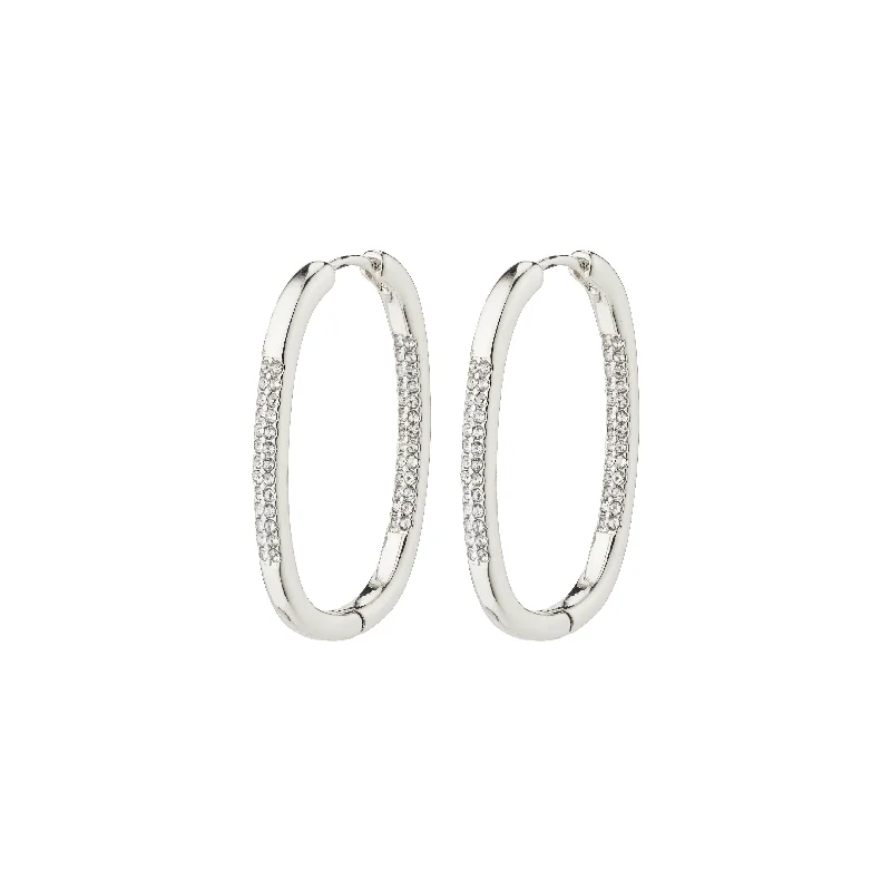 boho stud earrings for women -STAR hoops silver-plated