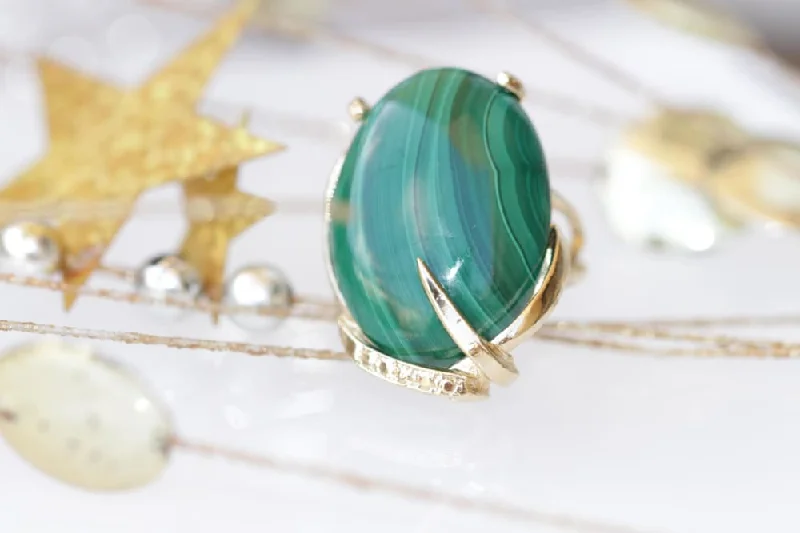 infinity engagement rings for women -MALACHITE RING