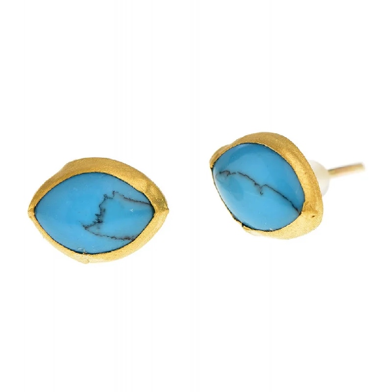 butterfly earrings for women -Nava Zahavi Evil Eye Turquoise Earrings