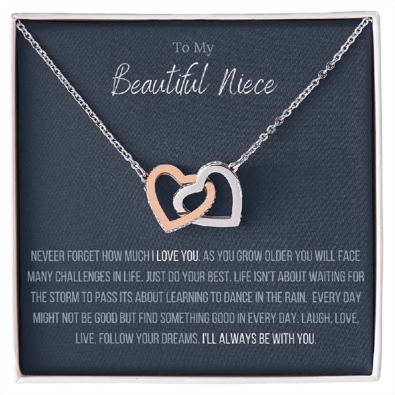 gold-plated necklaces for women -Interlocking Love™ Necklace To My Niece