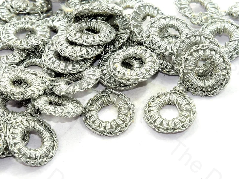 bold rings for women -Gray 1 CM Round Crochet Thread Rings