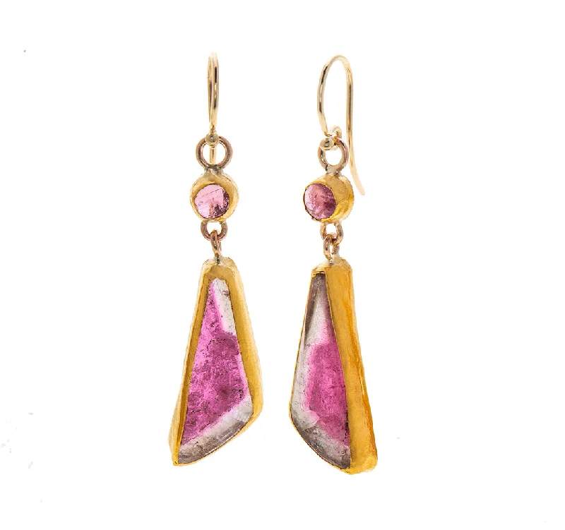 custom hoop earrings for women -Nava Zahavi Yellow Gold Astonishing Tourmaline Earrings