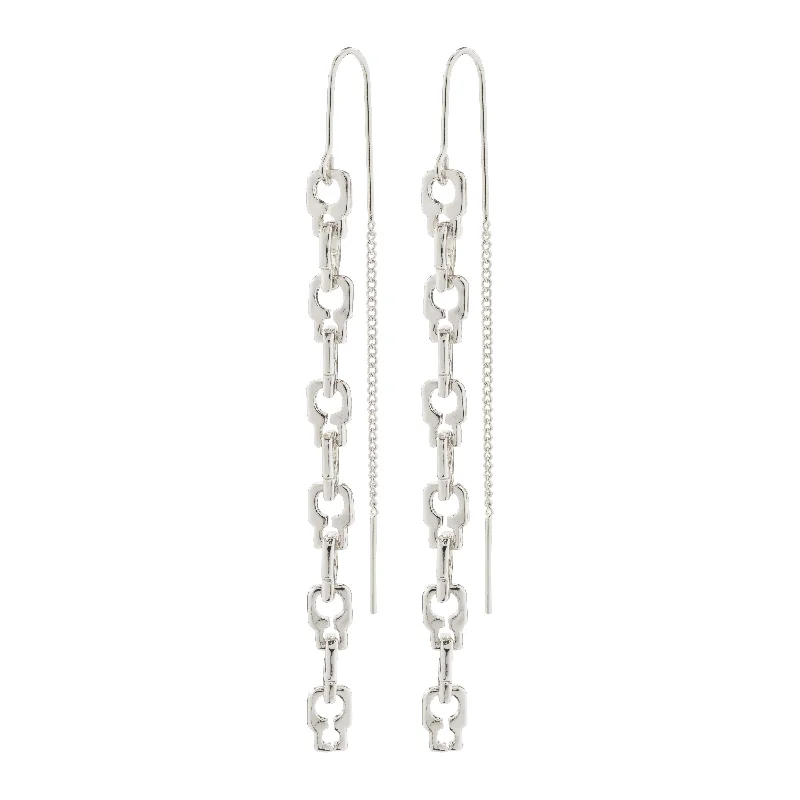 minimalist stud earrings -LIVE chain earrings silver-plated