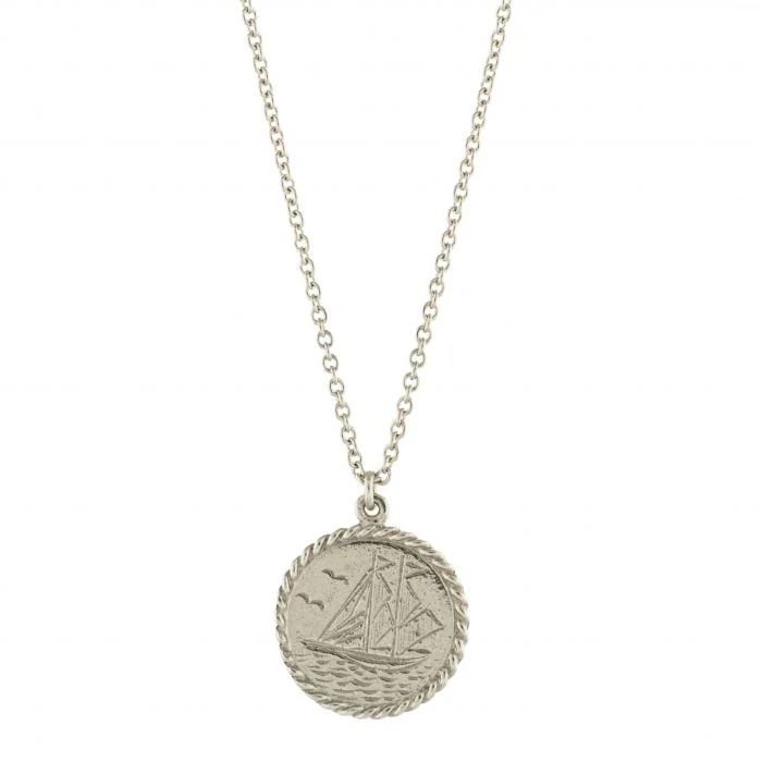 pendant necklaces for women -Nautical Antique Coin Necklace