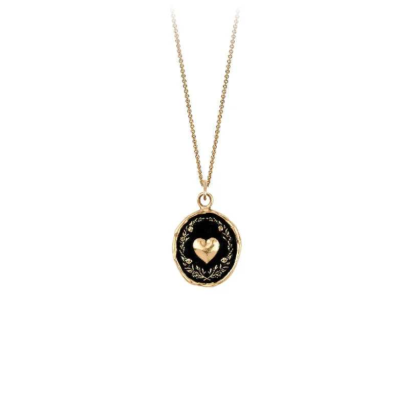 gold diamond necklaces for women -Self-Love 14K Gold Talisman