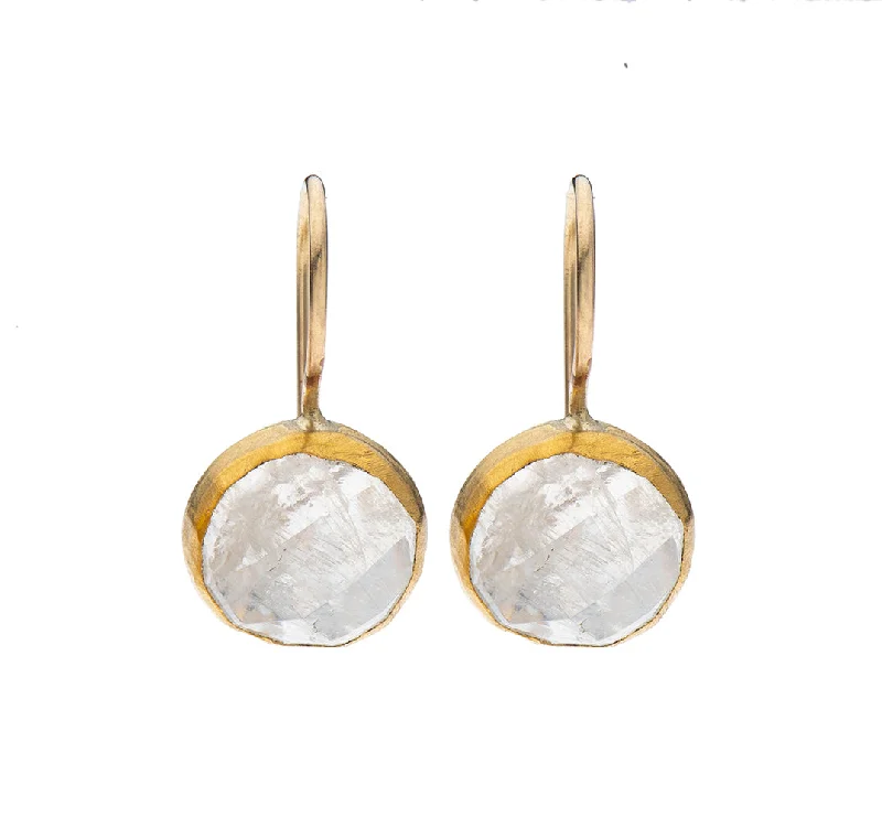 gold-plated earrings for women -Nava Zahavi Moon Magic Earrings