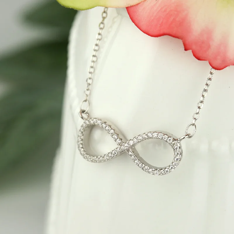 classic pearl necklaces for women -Infinity Necklace - 30% Final Sale