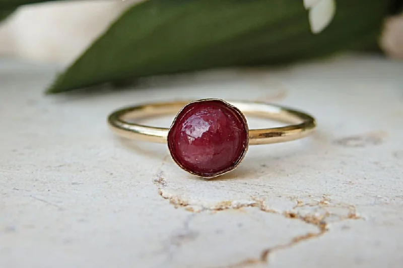 contemporary rings for women -Ruby ring