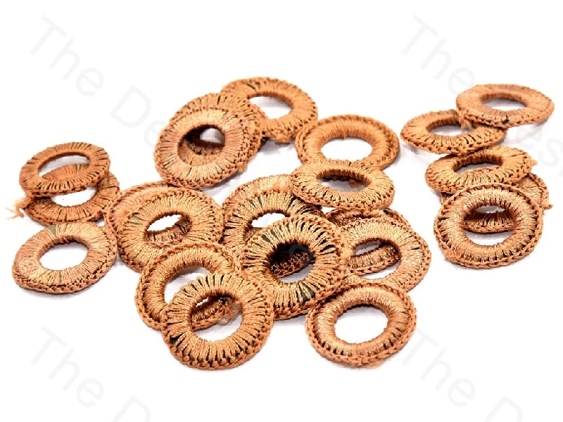 eternity rings for women -Brown Small Round Crochet Thread Rings