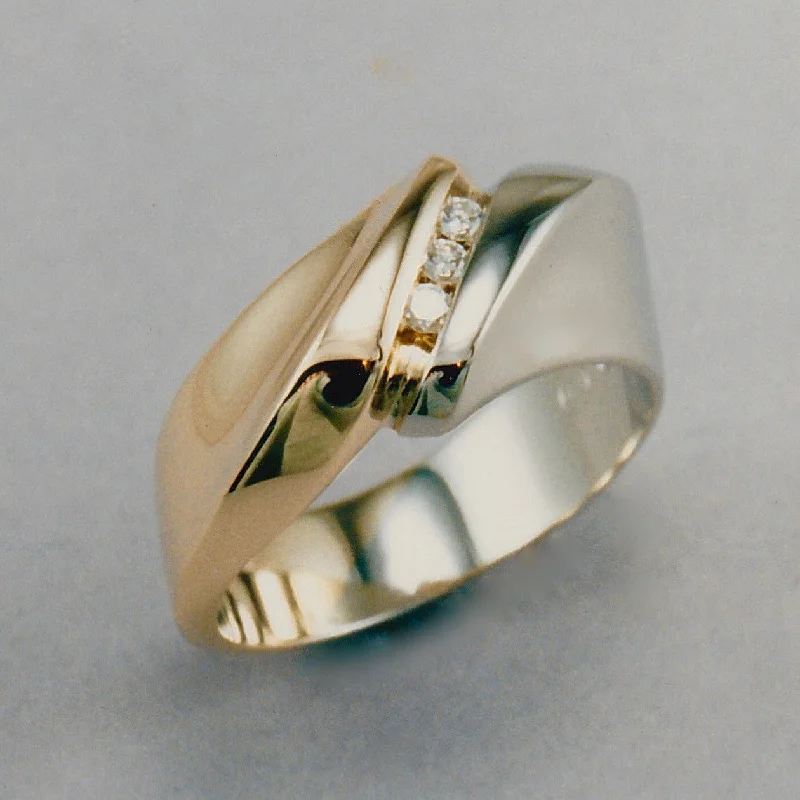 contemporary wedding rings for women -Infinite Wave Two-tone Ring