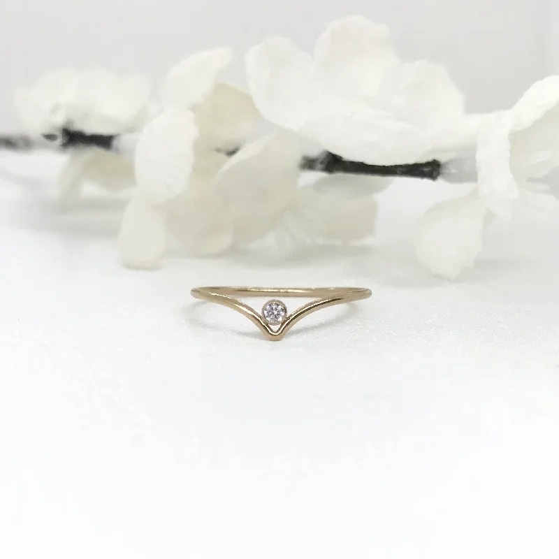 promise rings for women -14k Gold Filled CZ Arrow Ring