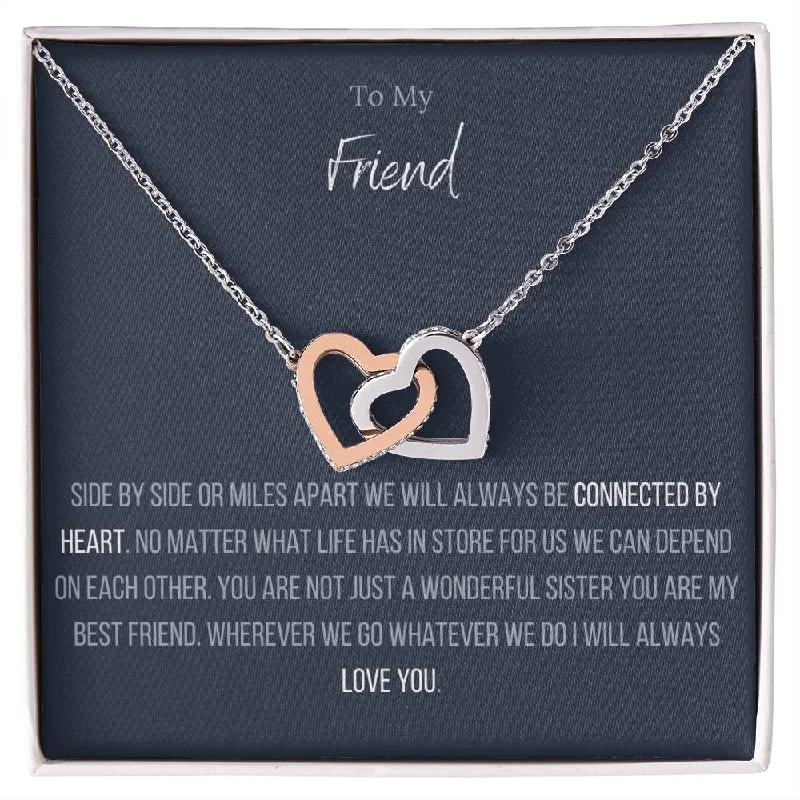 trendy chain necklaces for women -Interlocking Love™ Necklace To My Friend