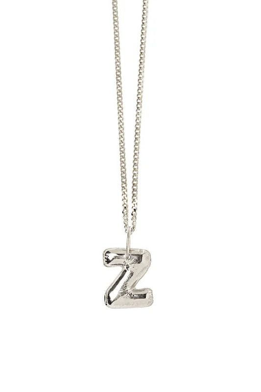 gold-plated necklaces for women -Letter Z Silver Necklace