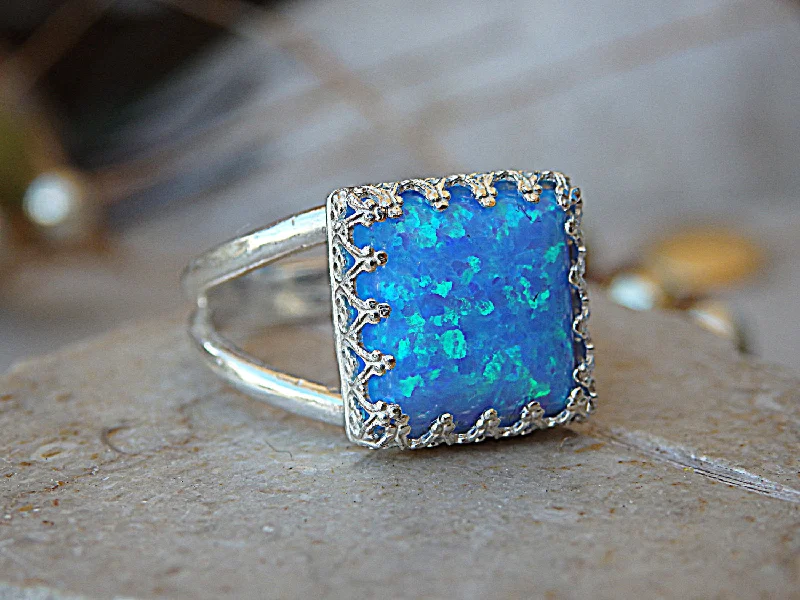 pear-shaped rings for women -Opal Ring