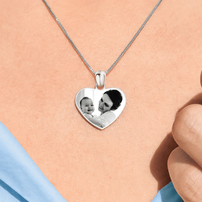 classy necklaces for women -Heart Photo Necklace