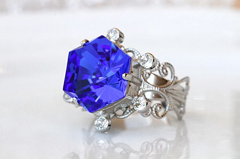 vintage engagement rings for women -SAPPHIRE RING