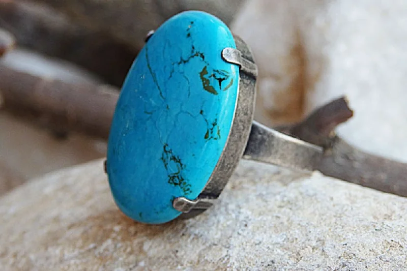 luxurious wedding rings for women -Turquoise Statement Ring